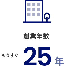 創業年数もうすぐ25年